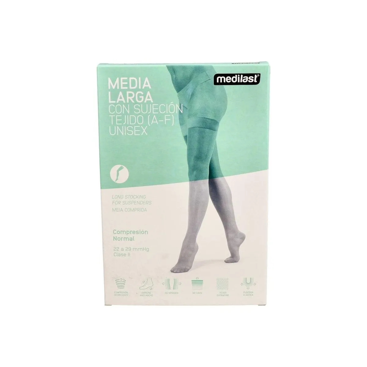 Media Medilast Lar Nor S/ Blon C/Punt Beige T/G 26-29 Cm 1 Un Ref 200