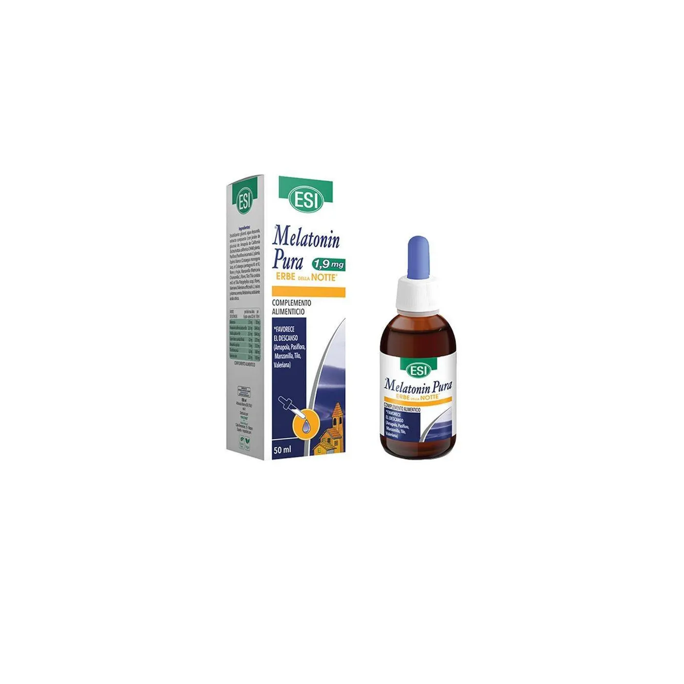 Melatonin Pura Gotas Con Erbe 190 Mg 50 ml Esi