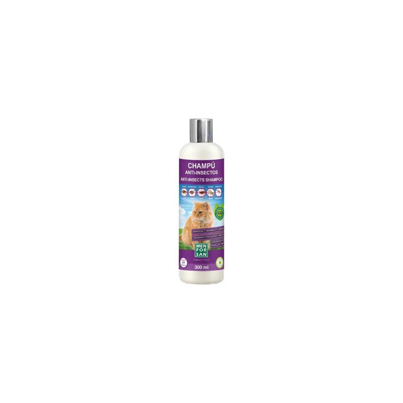 Men For San Champu Antiinsectos Para Gato 300ml