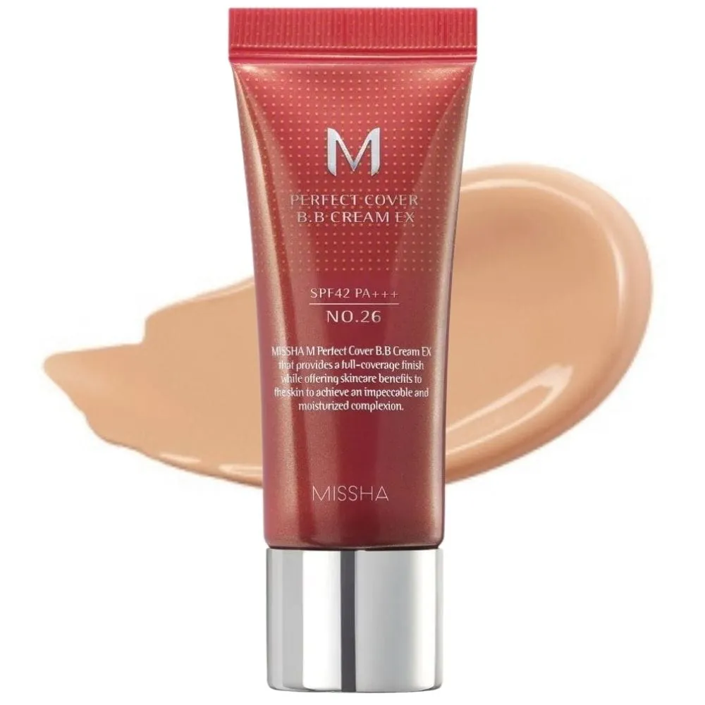 Missha M Perfect Cover BB Cream, Natural Caramel Nº 26 - 20 ml
