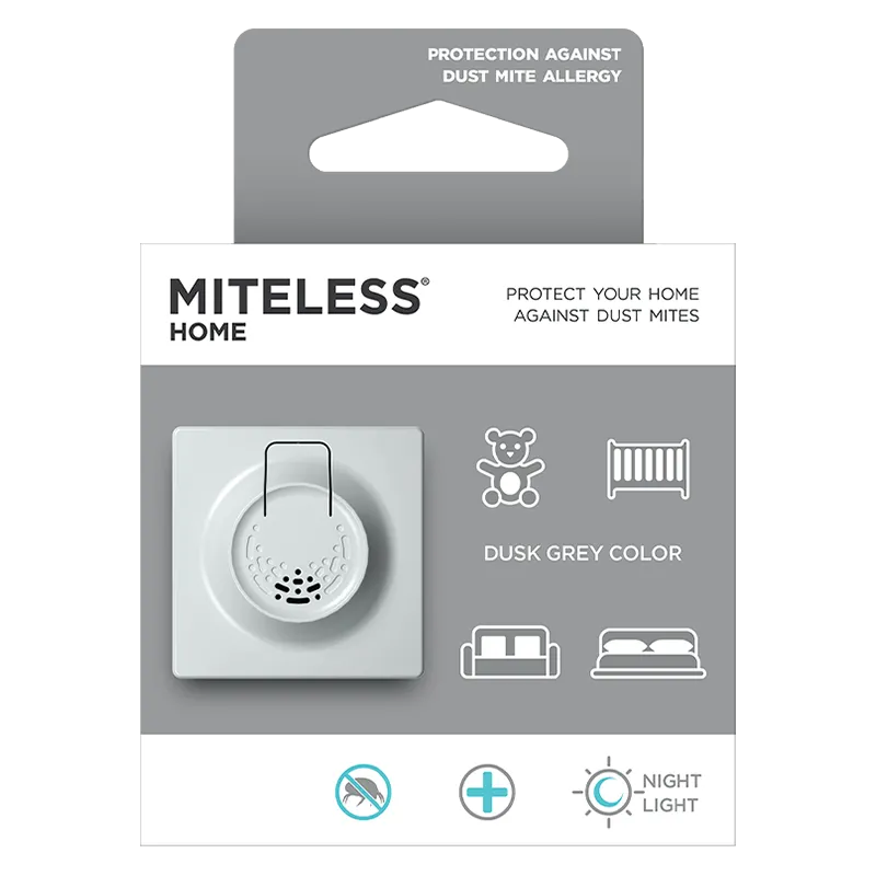 Miteless Home Protección ultrasónica contra ácaros para tu hogar - Gris