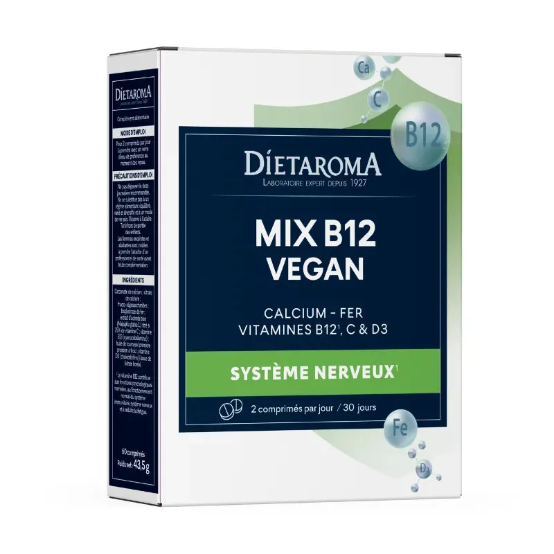 MIX B12-Vegano-60 comprimidos-Dietaroma