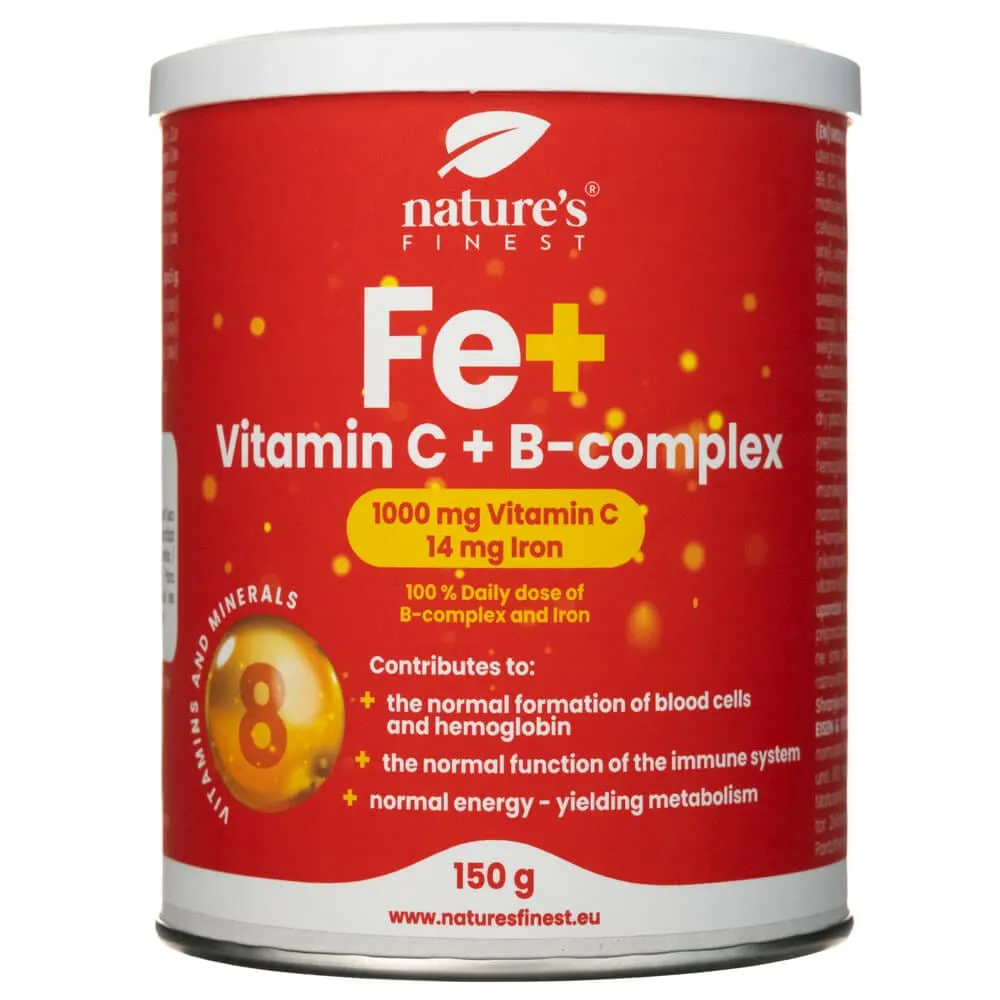 Nature's Finest FE+ Vitamina C + Complejo B - 150 g