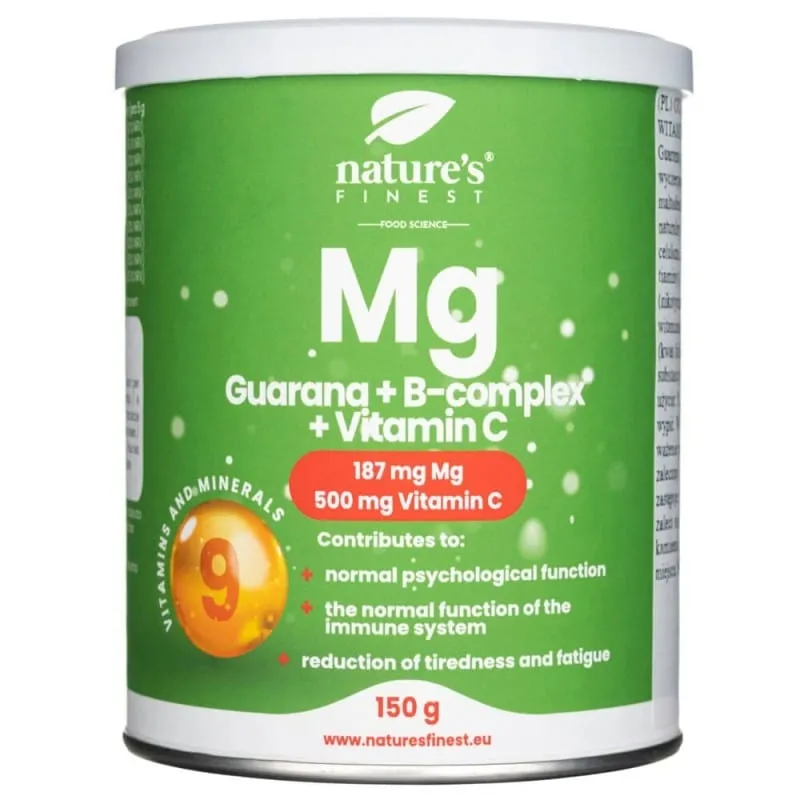 Nature's Finest Magnesio Guaraná Complejo B Vitamina C - 150 g