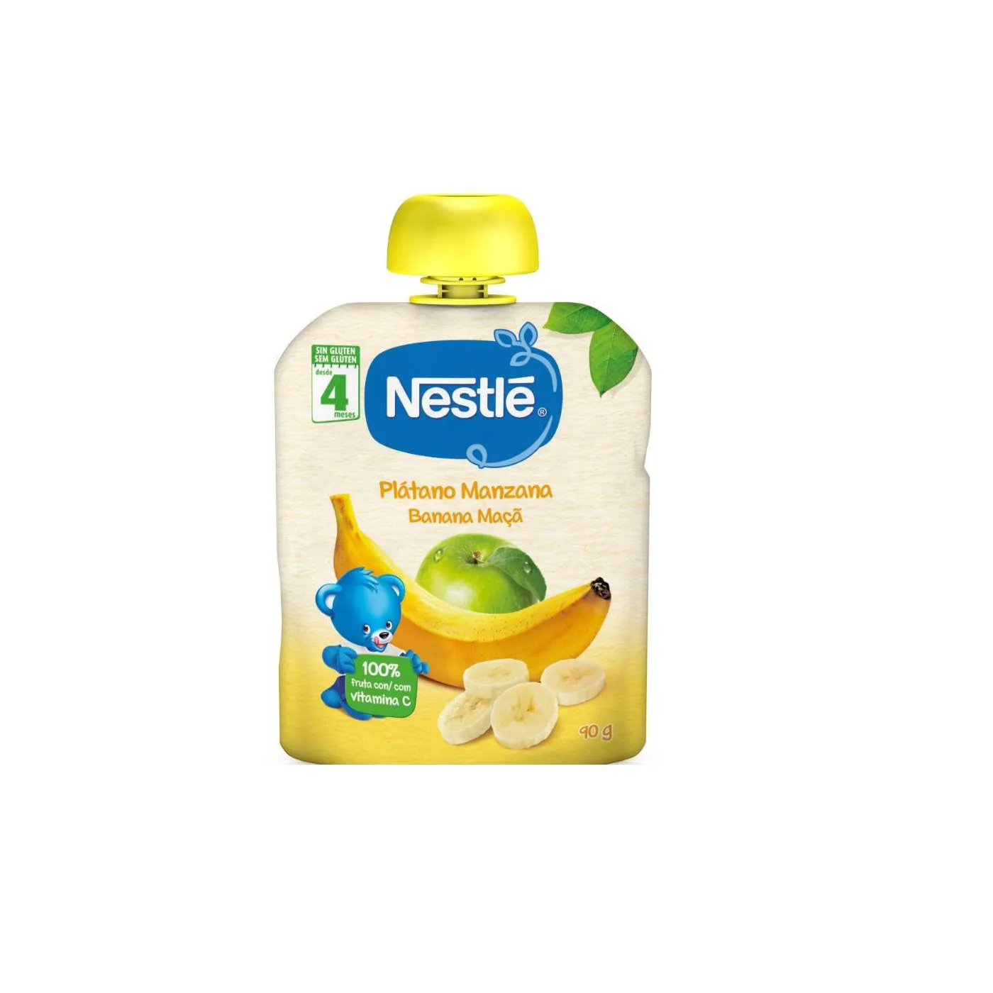 Nestl Bolsita Pltano Y Manzana 4x90g