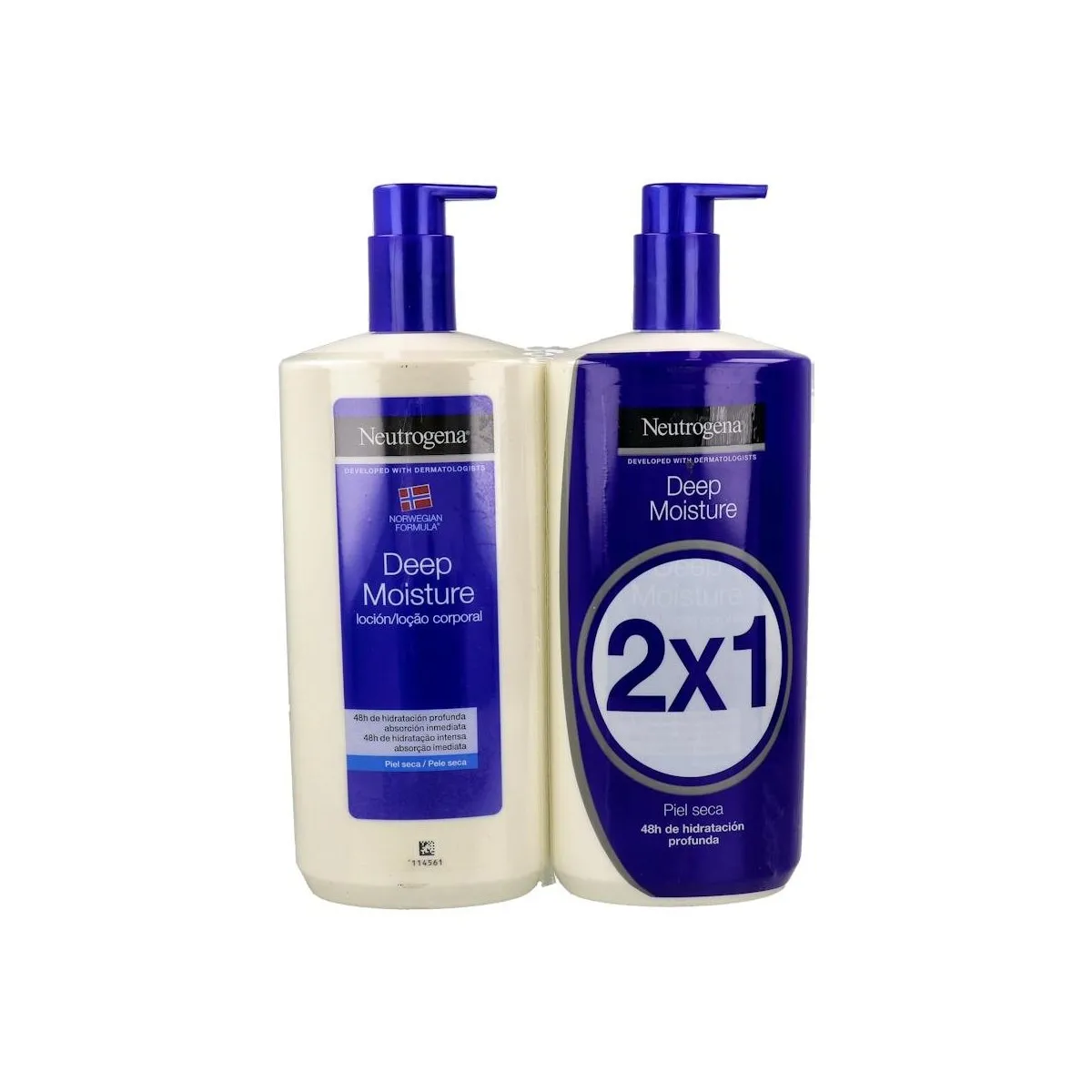 Neutrogena Corp Locion Hidra Prof P/Seca 750 Ml 2X1 Dosif Azul