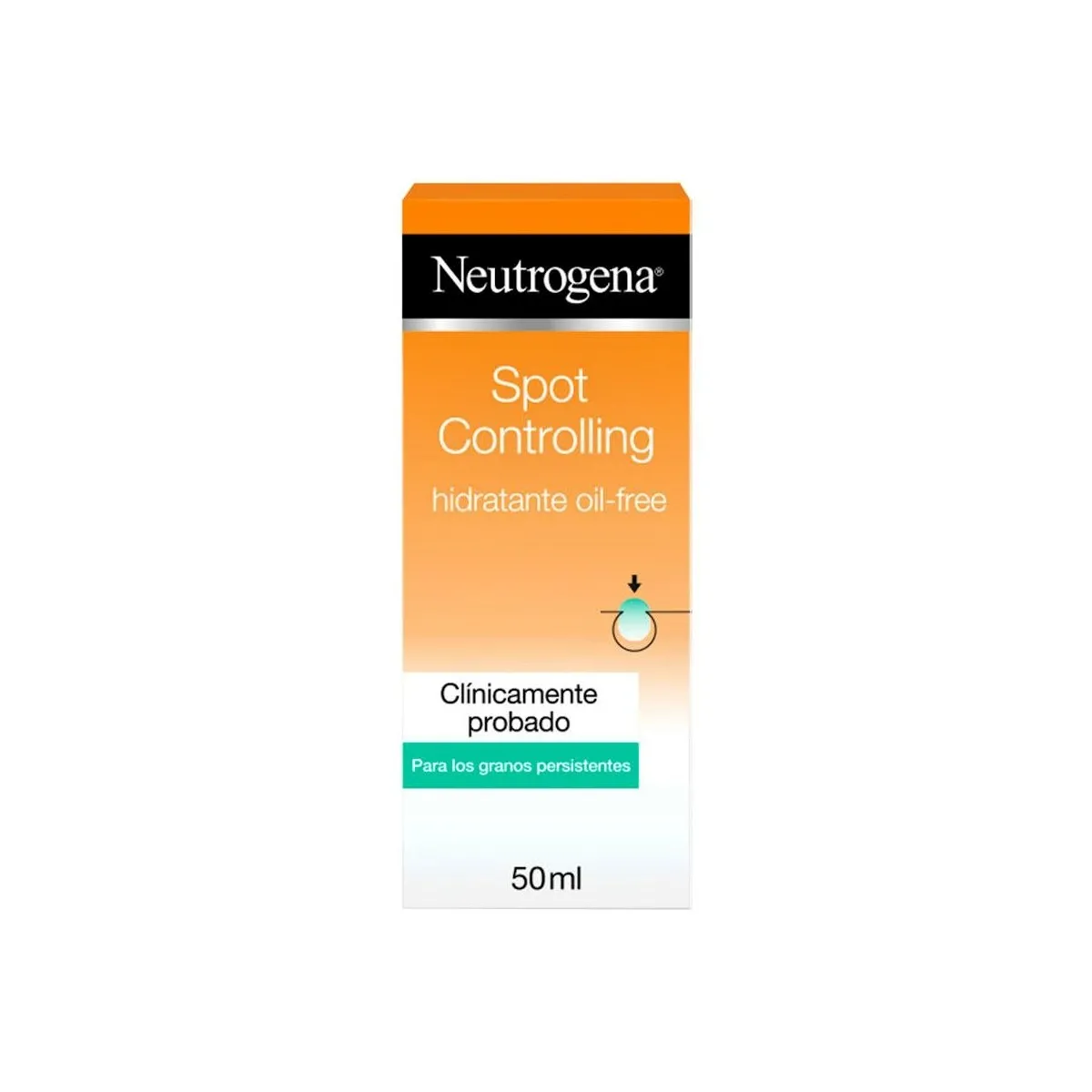 Neutrogena Hidratante Facial Spot Controlling, Oil-Free, Con Ácido Salicílico, Para Piel Propensa Al Acné, 50 Ml