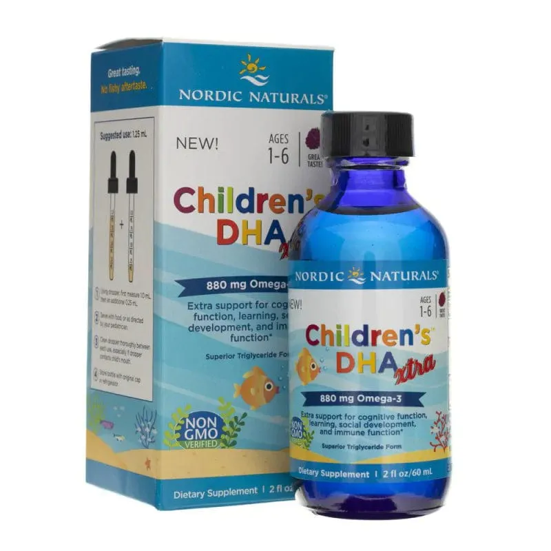 Nordic Naturals DHA Xtra infantil, sabor bayas - 60 ml