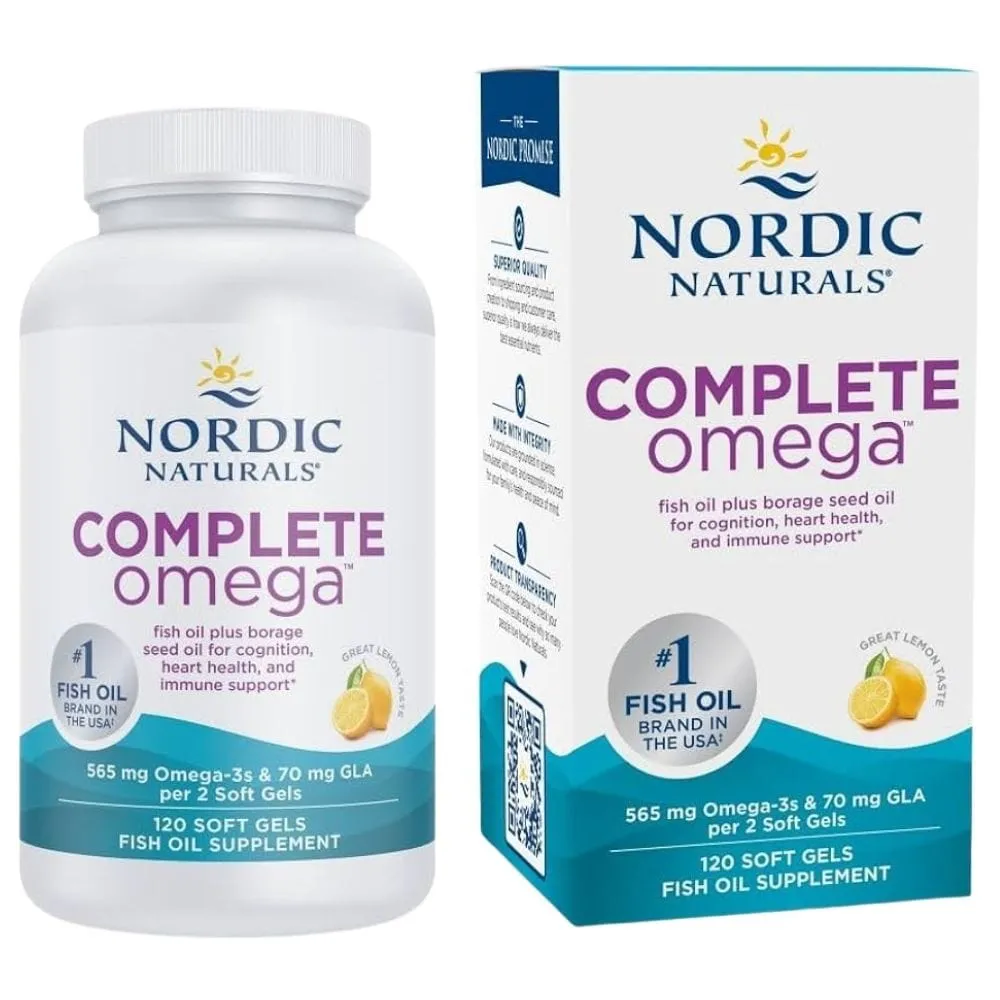 Nordic Naturals Omega 3 completo,6,9, Limón - 120 Cápsulas