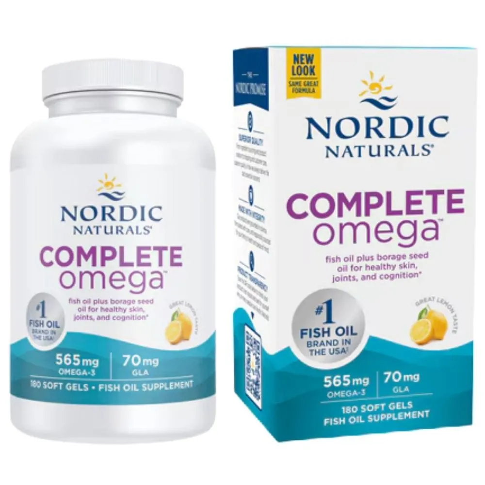 Nordic Naturals Omega 3 completo,6,9, Limón - 180 Cápsulas