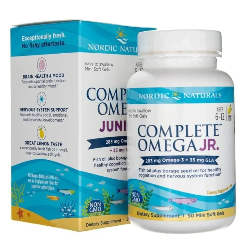 Nordic Naturals Complete Omega Junior, Limón - 90 Cápsulas blandas