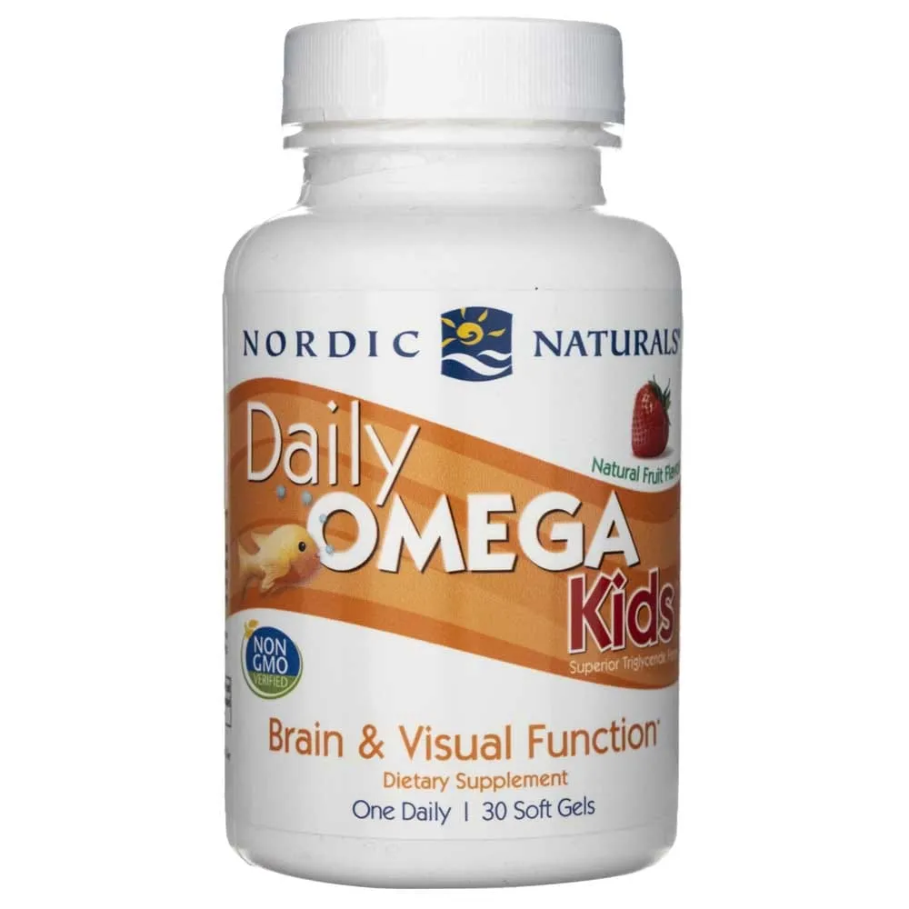 Nordic Naturals Daily Omega Kids Fruta Natural - 30 Cápsulas Blandas