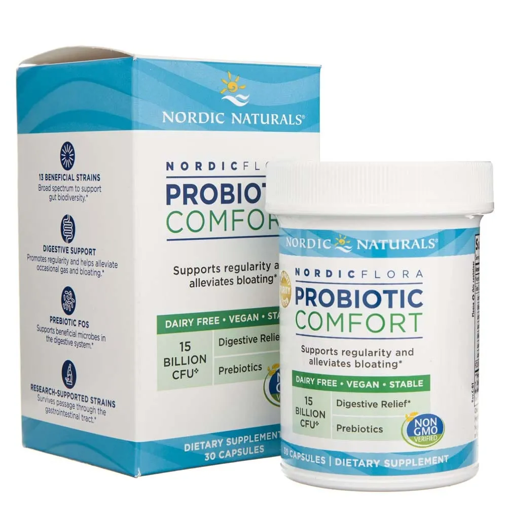 Nordic Naturals Nordic Flora Probiotic Comfort, 15 Billones CFU - 30 Cápsulas