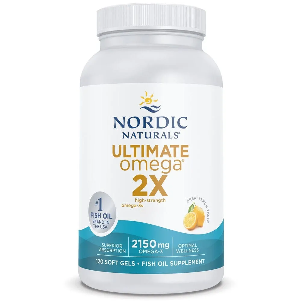 Nordic Naturals Ultimate Omega 2X, Sabor Limón - 120 Cápsulas