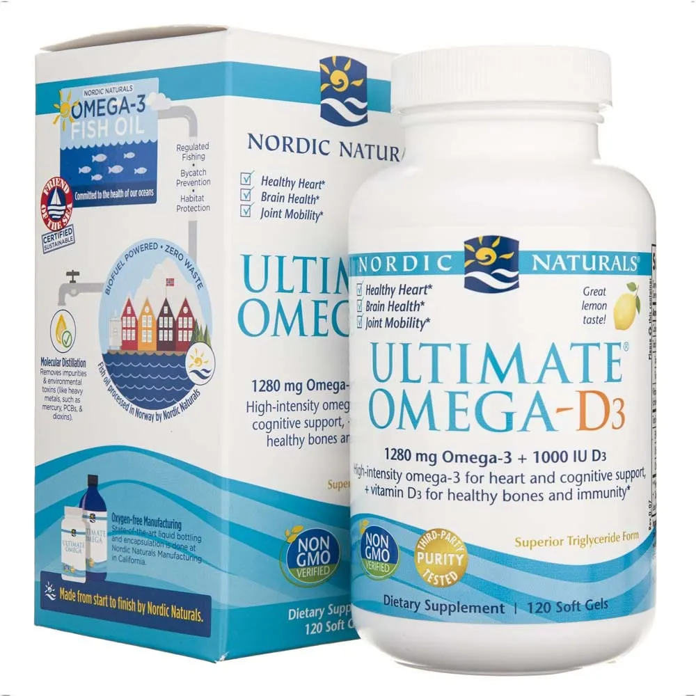 Nordic Naturals Ultimate Omega-D3 Limón 640 mg - 120 Cápsulas blandas