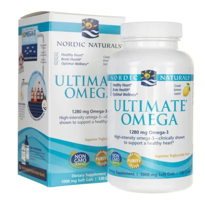 Nordic Naturals Ultimate Omega, Sabor Limón - 120 Cápsulas Blandas