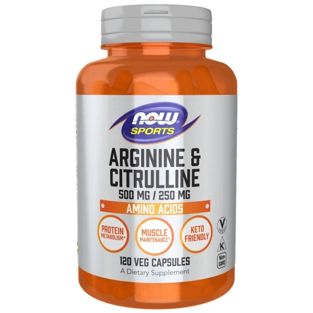 Now Foods Arginina y Citrulina - 120 Cápsulas
