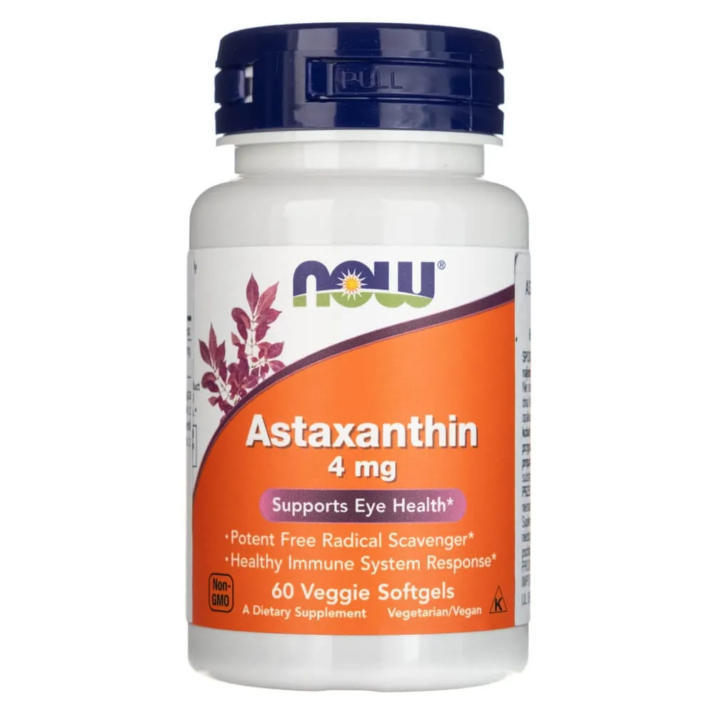Now Foods Astaxantina 4 mg - 60 Cápsulas blandas