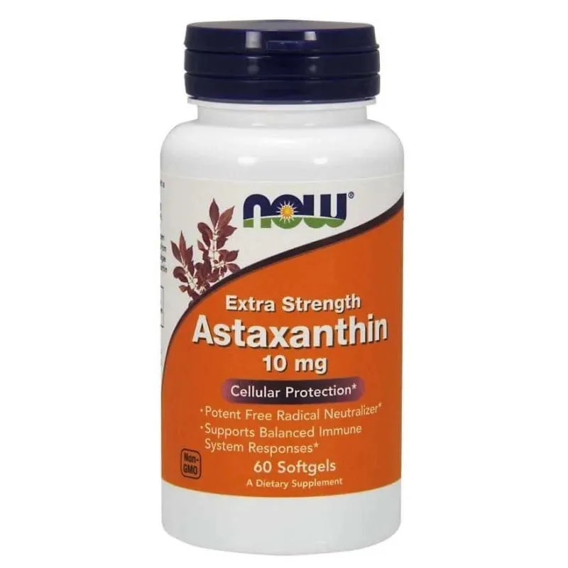 Now Foods Astaxantina de microalgas 10 mg - 60 cápsulas blandas
