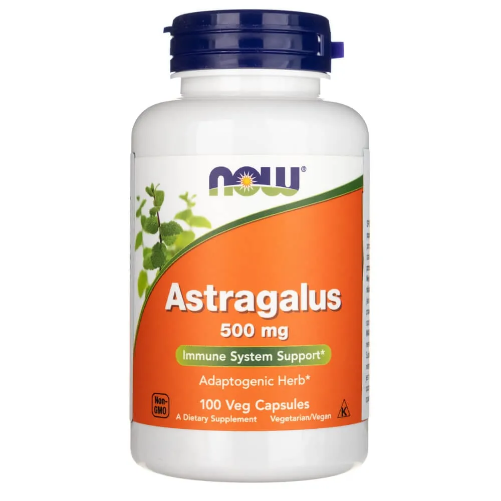 Now Foods Astrágalo 500 mg - 100 Cápsulas Vegetales