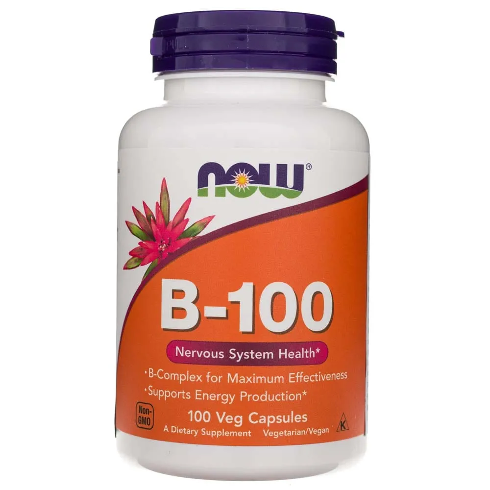 Now Foods B-100 - 100 cápsulas vegetales