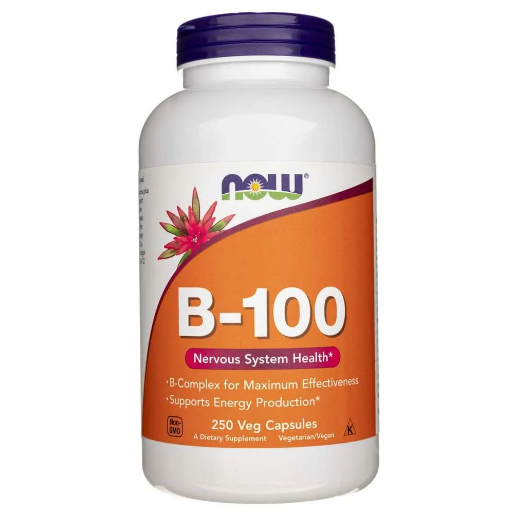 Now Foods B-100 - 250 Cápsulas Vegetales