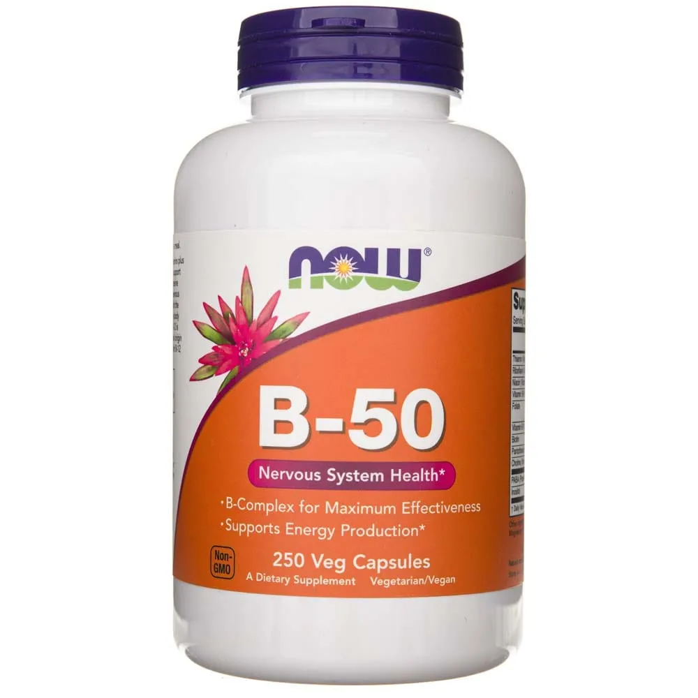Now Foods B-50 - 250 Cápsulas Vegetales