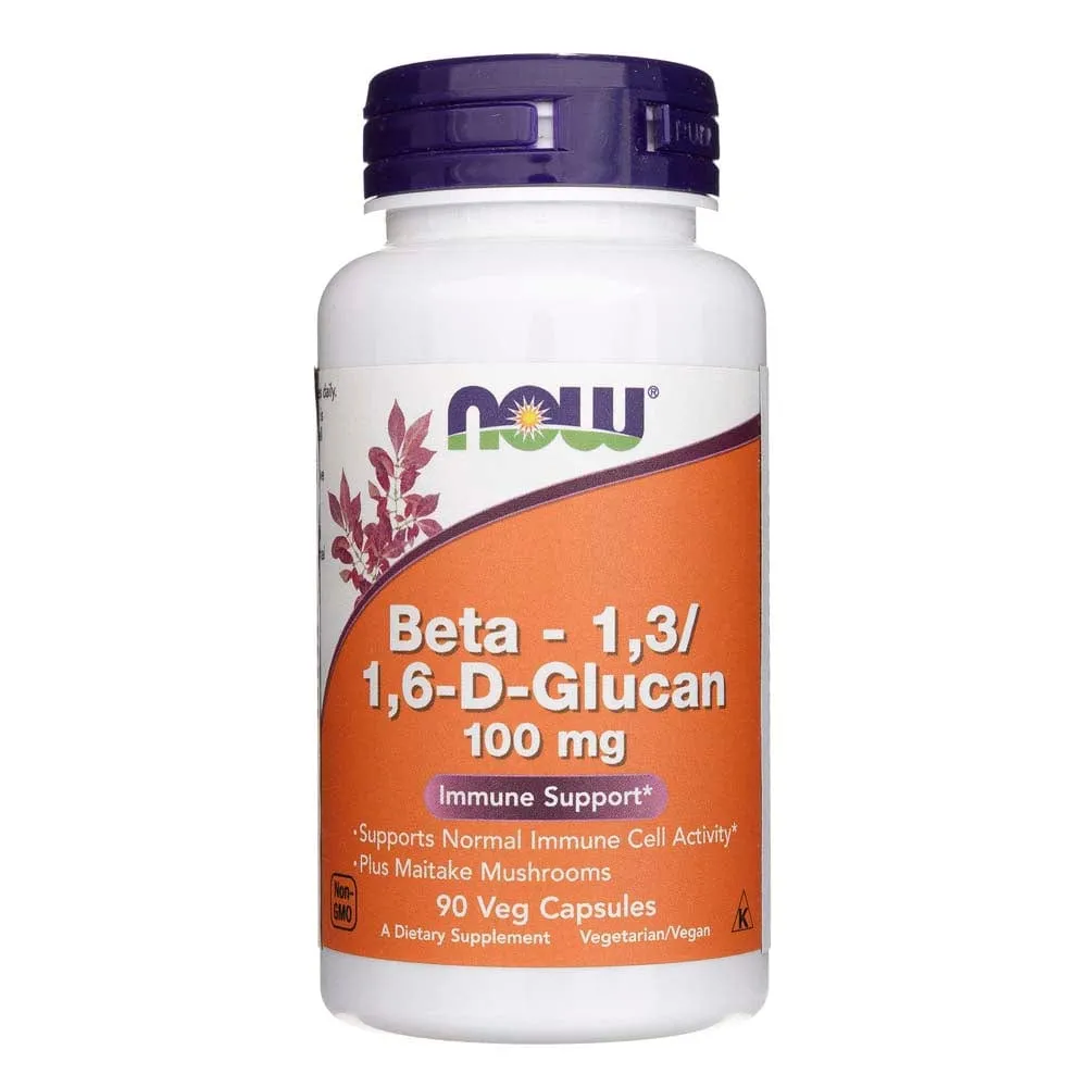 Now Foods Beta 1, 3/1, 6 D Glucan 100 mg - 90 Cápsulas Vegetales