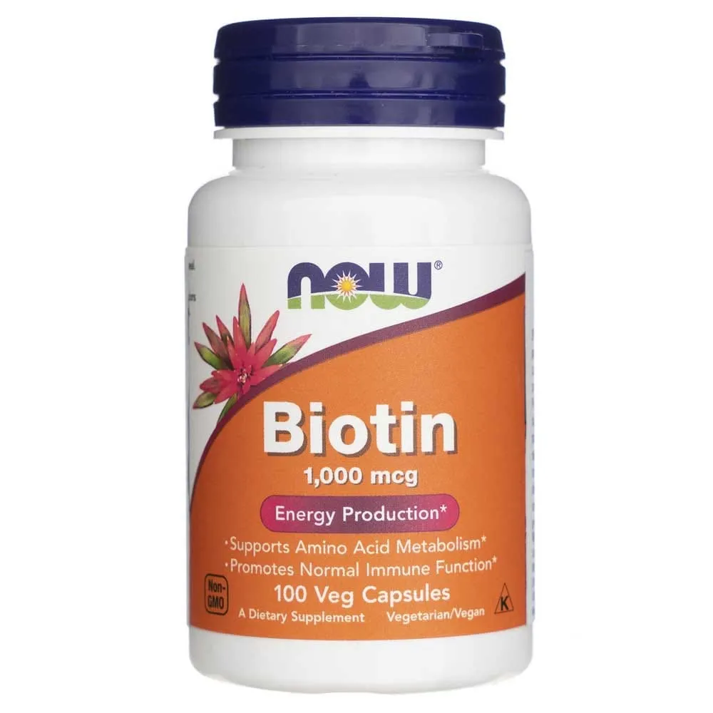 Now Foods Biotina 1000 mcg - 100 Cápsulas Vegetales