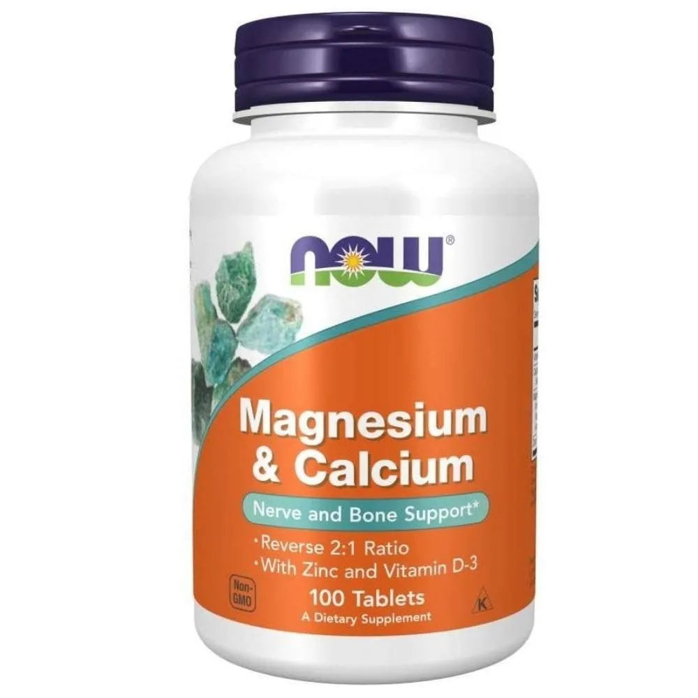 Now Foods Calcio y Magnesio - 100 Tabletas