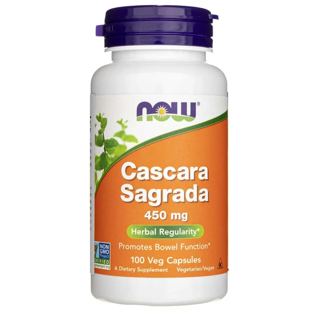 Now Foods Cáscara Sagrada 450 mg - 100 Cápsulas Vegetales