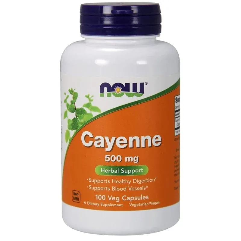 Now Foods Cayena 500 mg - 250 Cápsulas