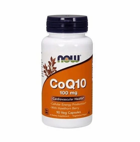 Now Foods CoQ10 100 mg con bayas de espino - 90 cápsulas vegetales