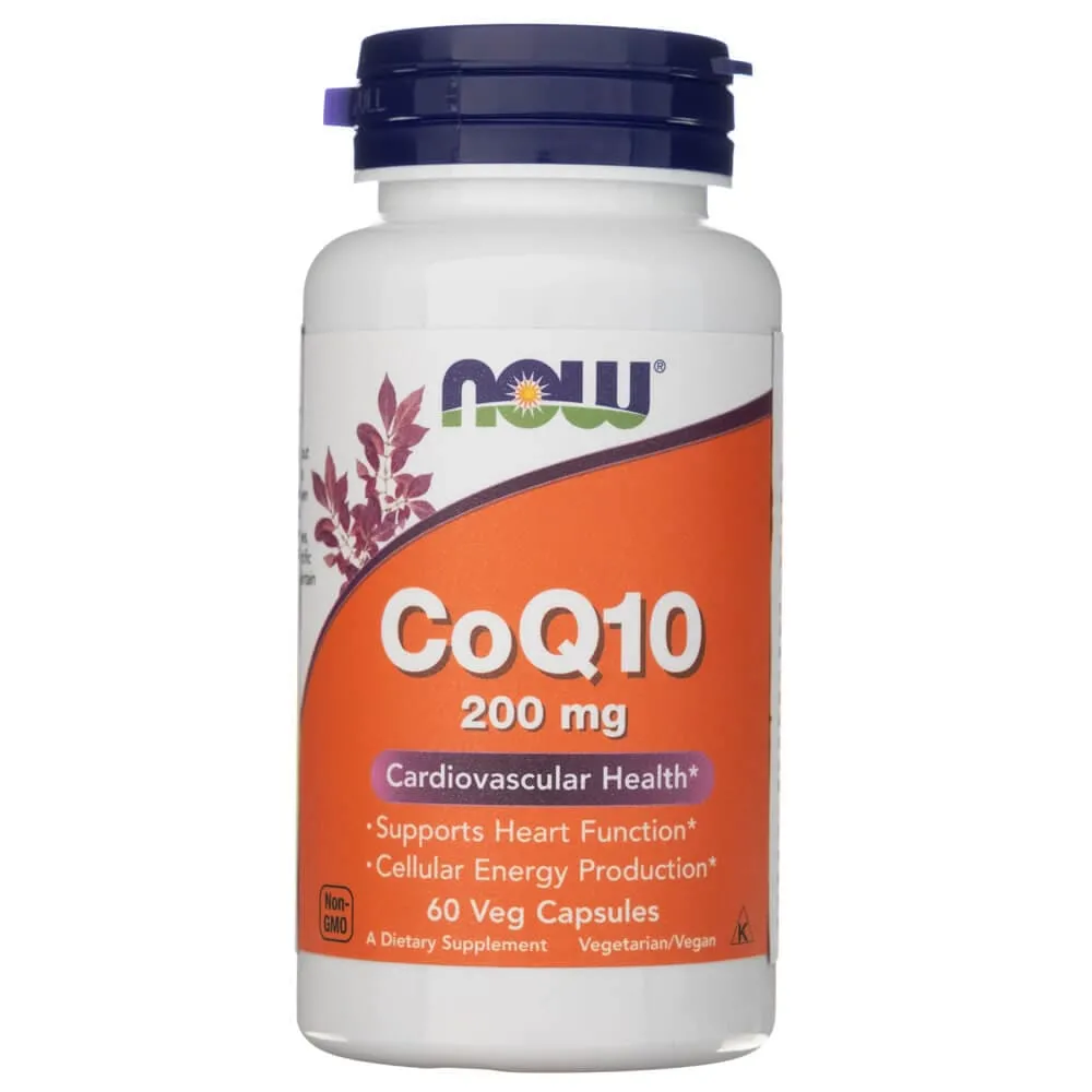 Now Foods CoQ10 200 mg - 60 Cápsulas Vegetales