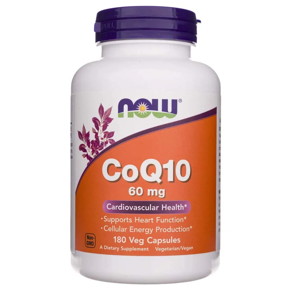 Now Foods CoQ10 60 mg - 180 Cápsulas Vegetales