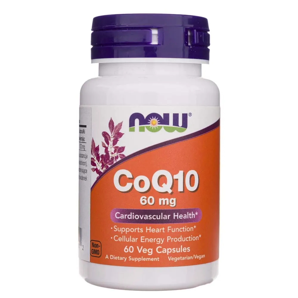 Now Foods CoQ10 60 mg - 60 Cápsulas Vegetales