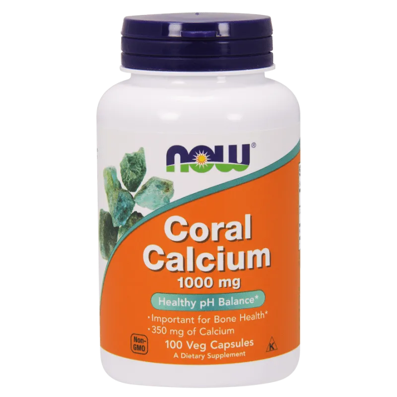 Now Foods Calcio de Coral 1000 mg - 100 Cápsulas Vegetales