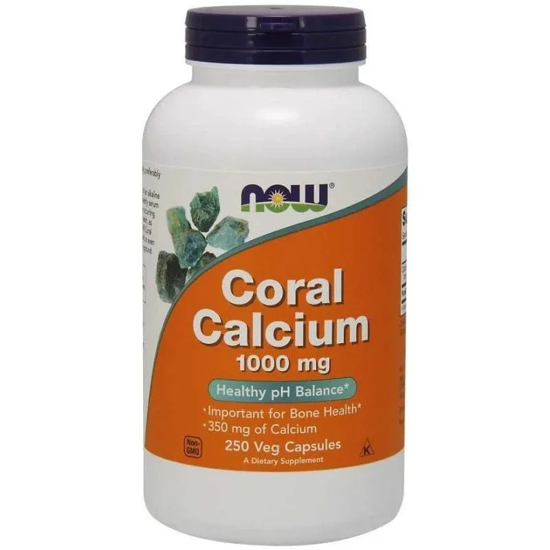 Now Foods Calcio de Coral 1000 mg - 250 Cápsulas Vegetales