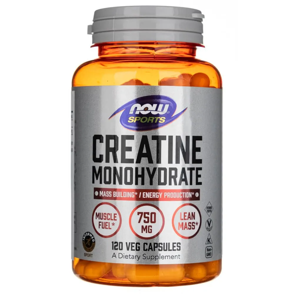 Now Foods Creatina Monohidrato 750mg - 120 Cápsulas Vegetales