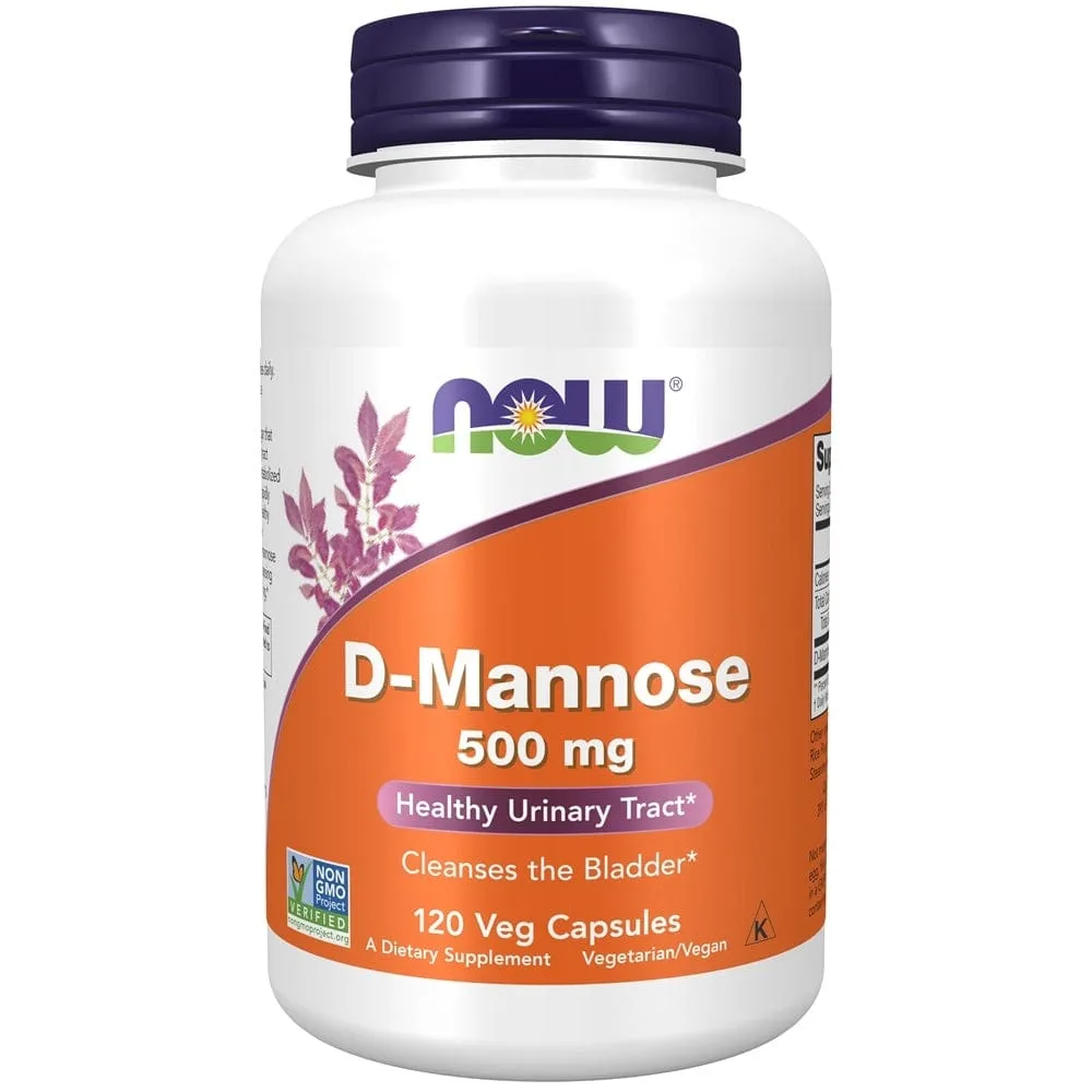 Now Foods D-Manosa 500 mg - 120 Cápsulas Vegetales