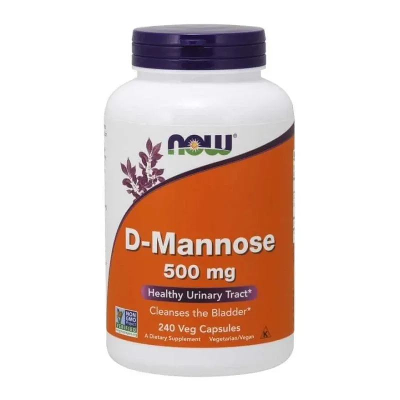 Now Foods D-Manosa 500 mg - 240 Cápsulas Vegetales