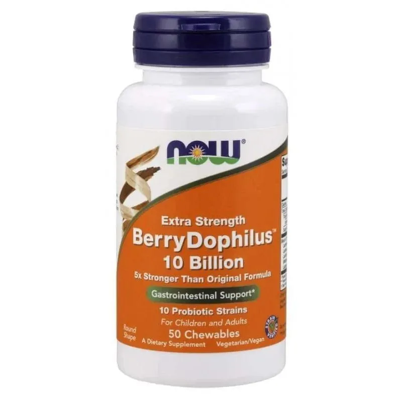 Now Foods Extra Strenght BerryDophilus - 50 Masticables