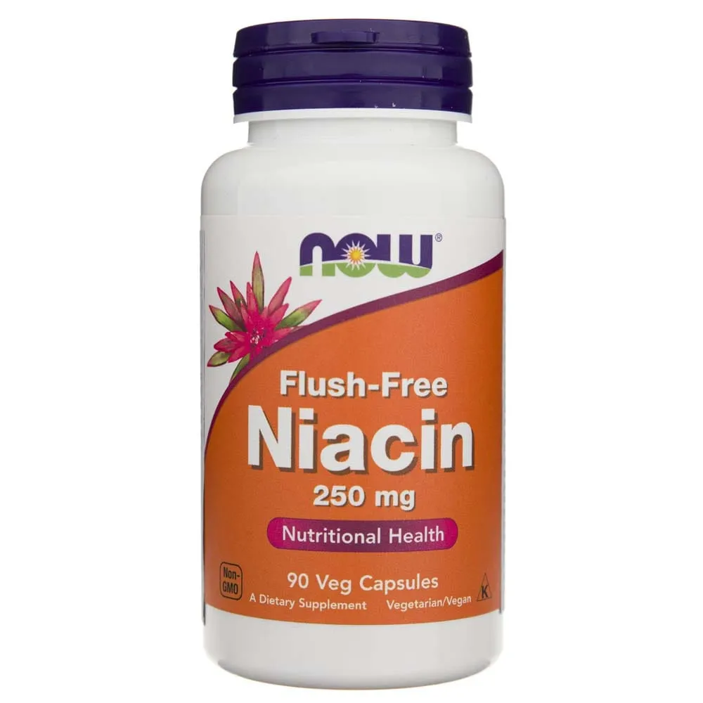 Now Foods Niacina sin enjuague 250 mg - 90 cápsulas vegetales