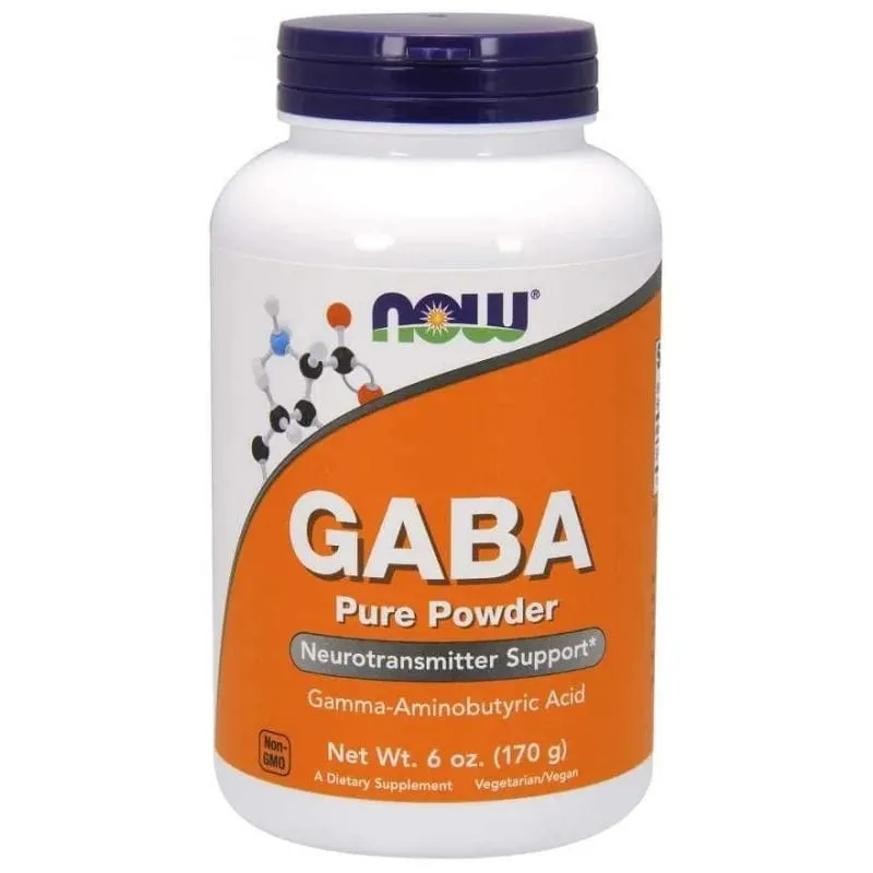 Now Foods GABA, Polvo - 170 g