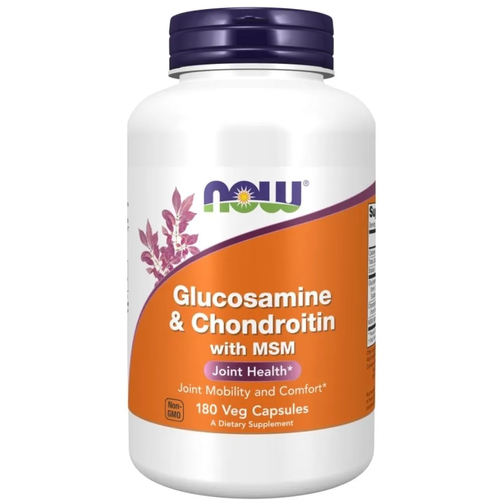 Now Foods Glucosamina y Condroitina con MSM - 180 Cápsulas