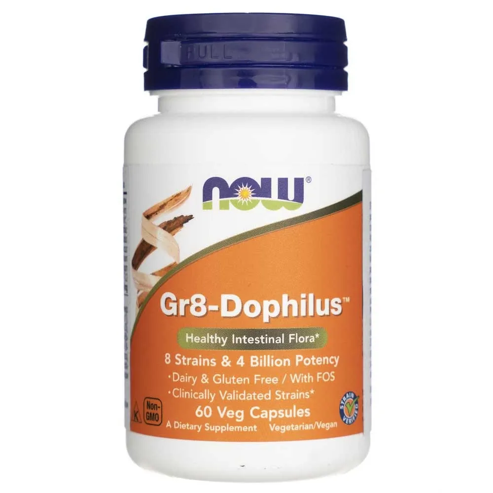 Now Foods Gr8-Dophilus - 60 Cápsulas Vegetales
