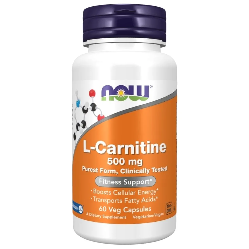 Now Foods L-Carnitina 500 mg - 60 Cápsulas