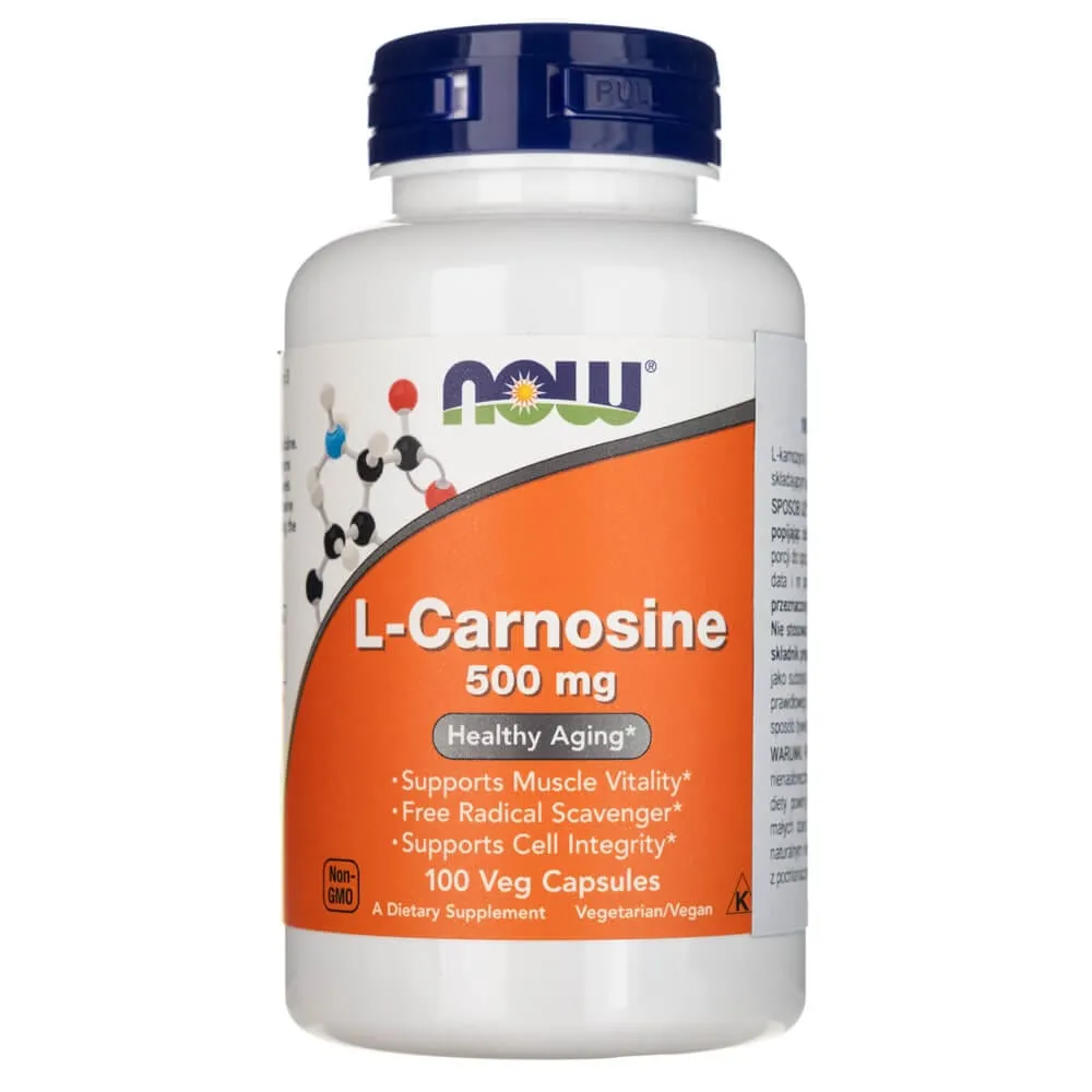 Now Foods L-Carnosina 500 mg - 100 Cápsulas Vegetales
