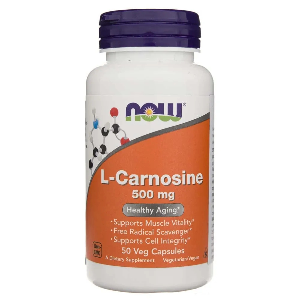 Now Foods L-Carnosina 500 mg - 50 Cápsulas Vegetales
