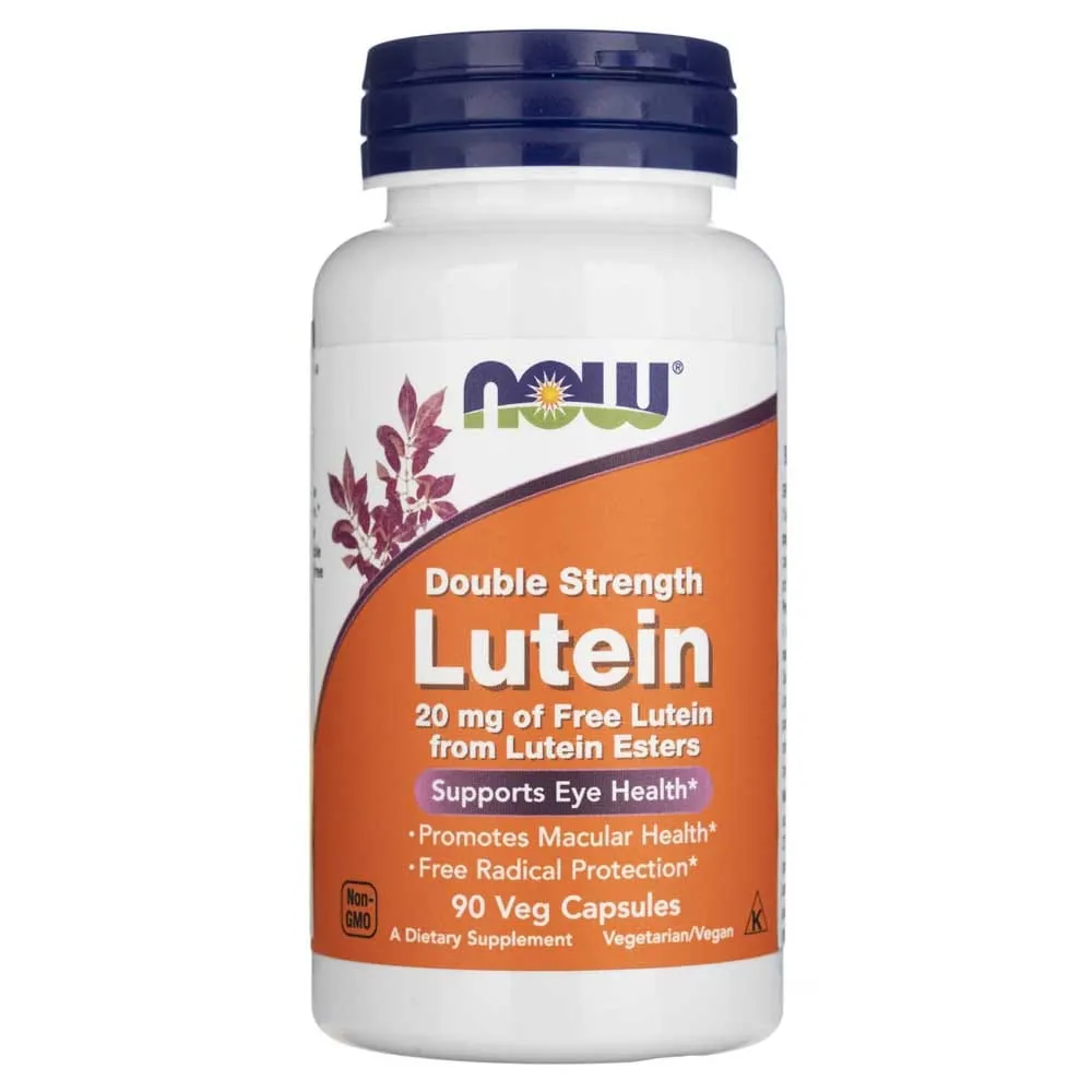 Now Foods Luteína, Doble Fuerza 20 mg - 90 Cápsulas Vegetales